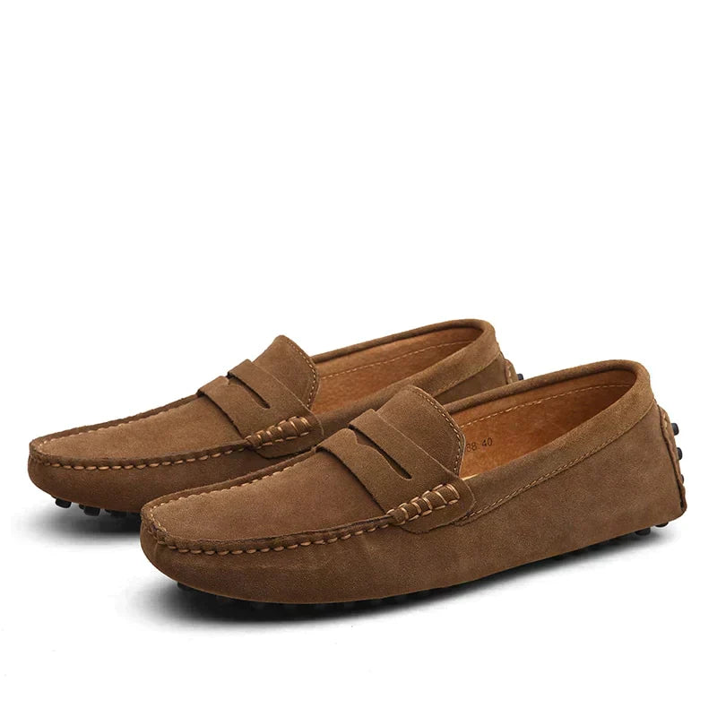 Alex - Italiensk stil ruskind loafers