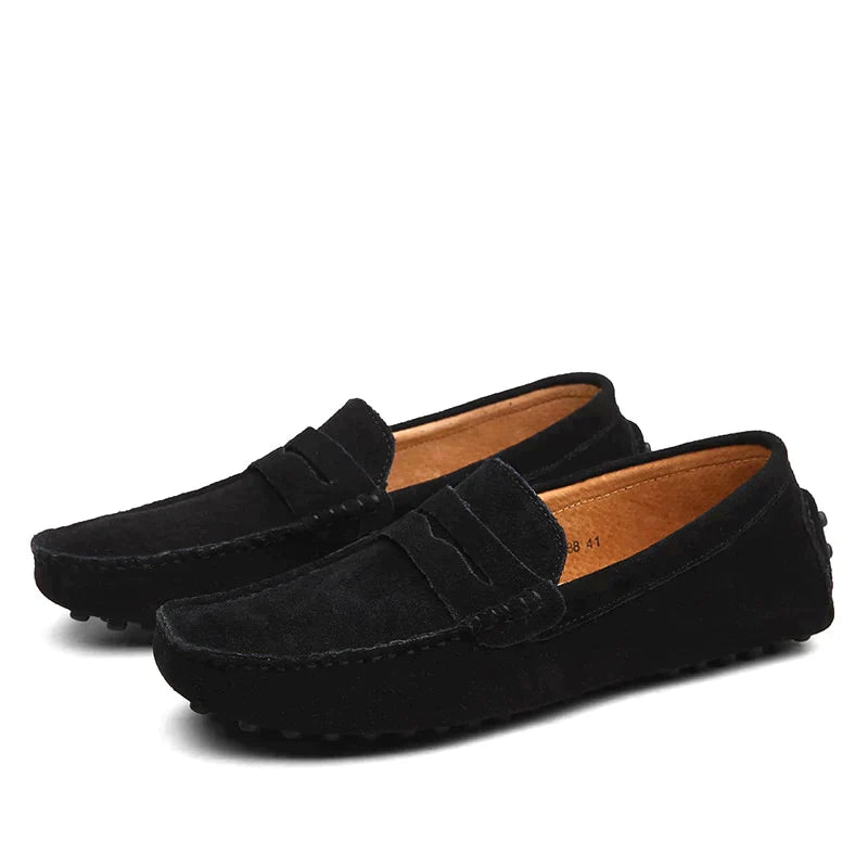 Alex - Italiensk stil ruskind loafers
