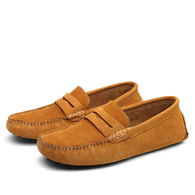 Alex - Italiensk stil ruskind loafers