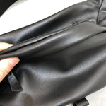 Læder brysttaske bæltetaske taske crossbody taske sadeltaske sort/brun
