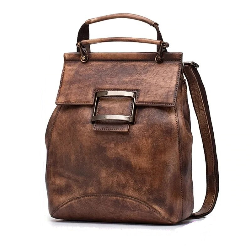 Loyola Leather Convertible Backpack & Shoulder Bag til kvinder - One Size