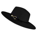 Evelina - Elegant Uldfedora med Gylden Spænde