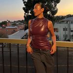 Vintage Pu Enkel Tank Top
