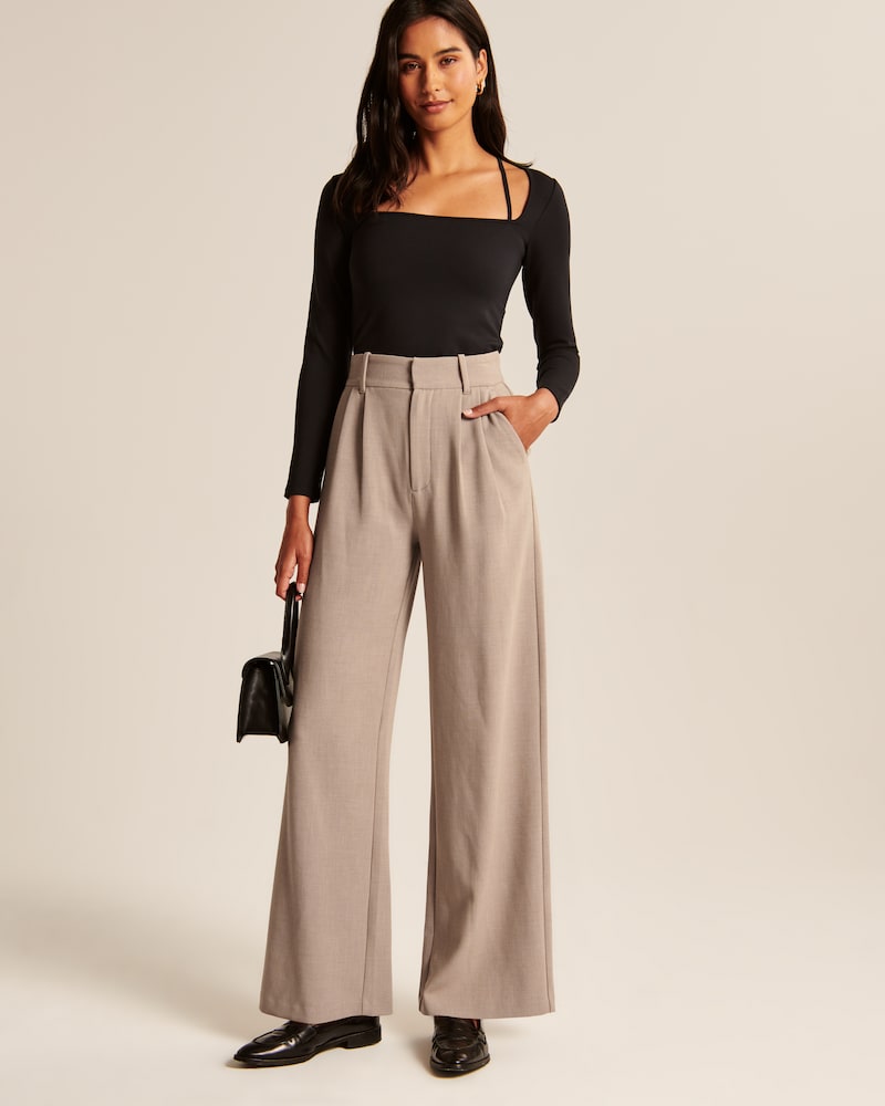 Beige Bukser | Polyester | Tidløst & Professionelt Look