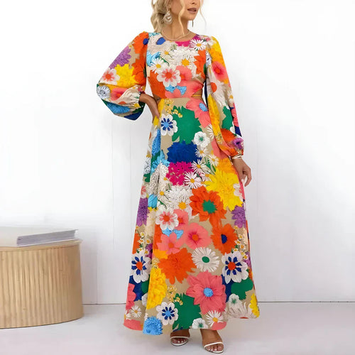 Maxikjole med blomsterprint - Alexandra