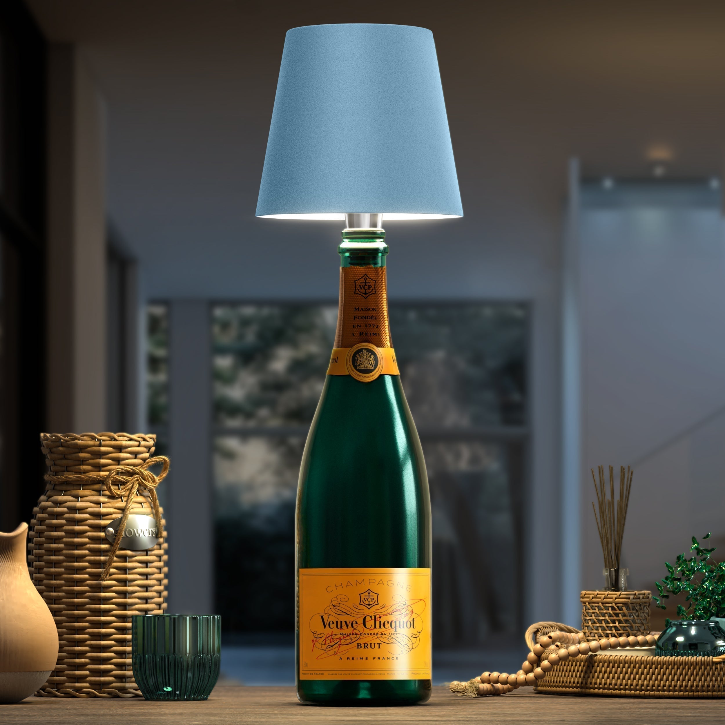 ARIA - Trådløs Flaske Lampe - Bærbar og Stilfuld Belysning