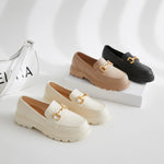 Camille - platform loafers med guldspænde