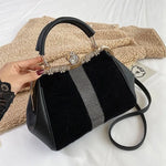 Ophelia - Vintage-Samt-Handtasche mit Magnetverschluss