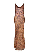 Thyra - Leopardprint Spaghetti Maxikjole