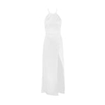 Bella - Elegant maxikjole med halterneck og høj slids