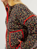 Diana - Vintagefrakke med jakke med blomsterprint