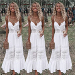Isabella - Elegant hvid blonde midikjole