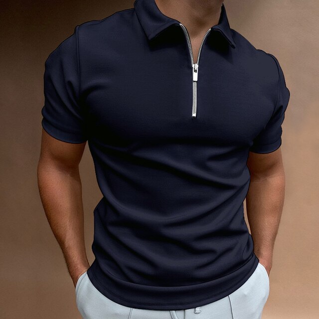 Devako Polo | Poloshirt med lynlås til mænd