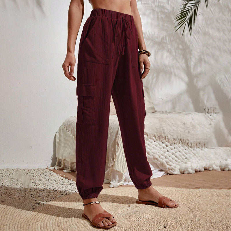 Brittany | Casual Joggers med Snøre og Praktiske Lommer