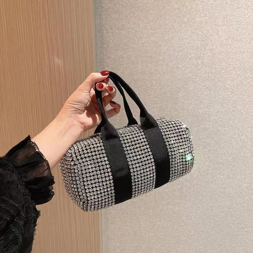 Nina - Barrel Bag Pyntet med Rhinestones