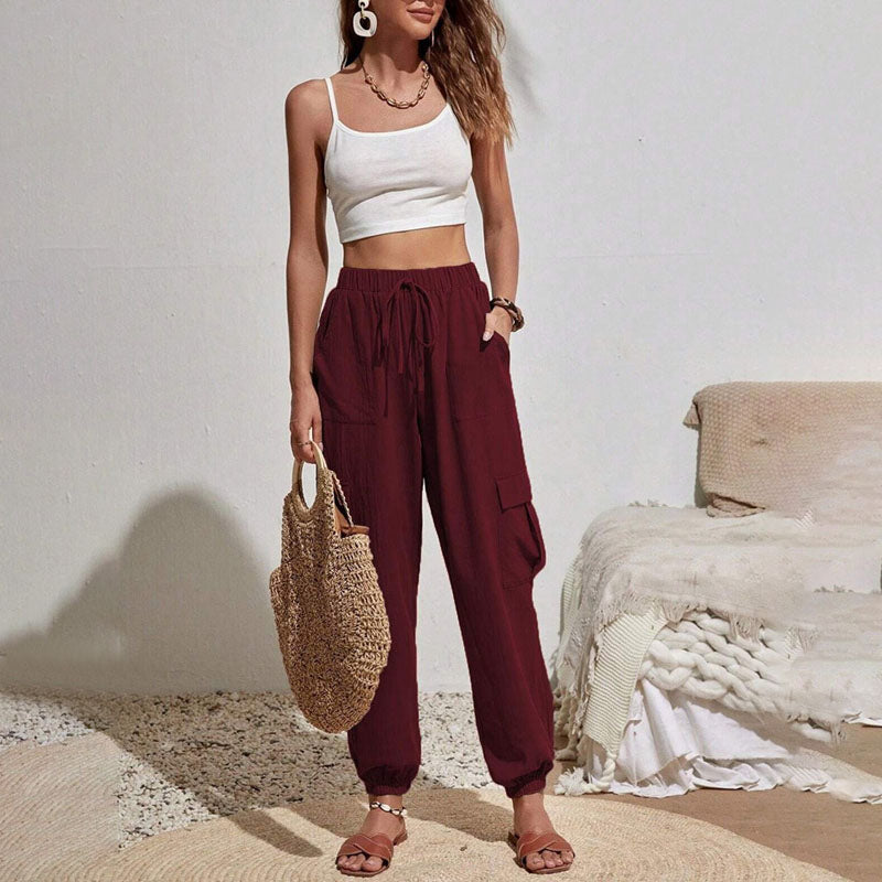 Brittany | Casual Joggers med Snøre og Praktiske Lommer