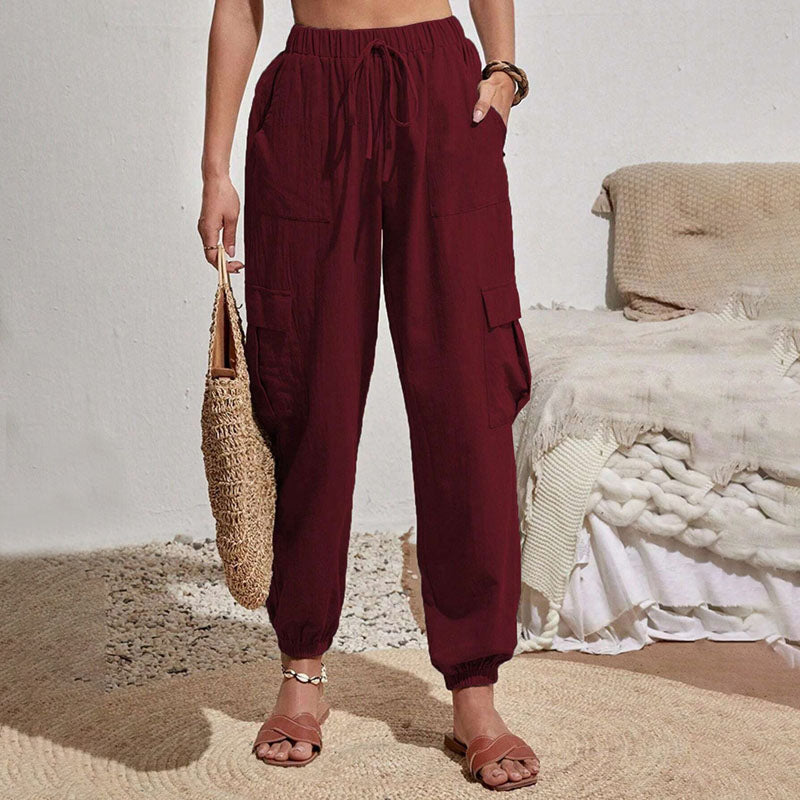 Brittany | Casual Joggers med Snøre og Praktiske Lommer
