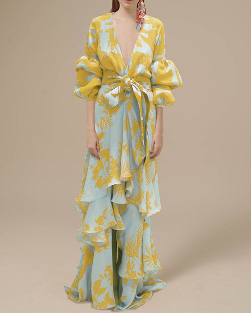 Benet - Printet chiffon feriekjole