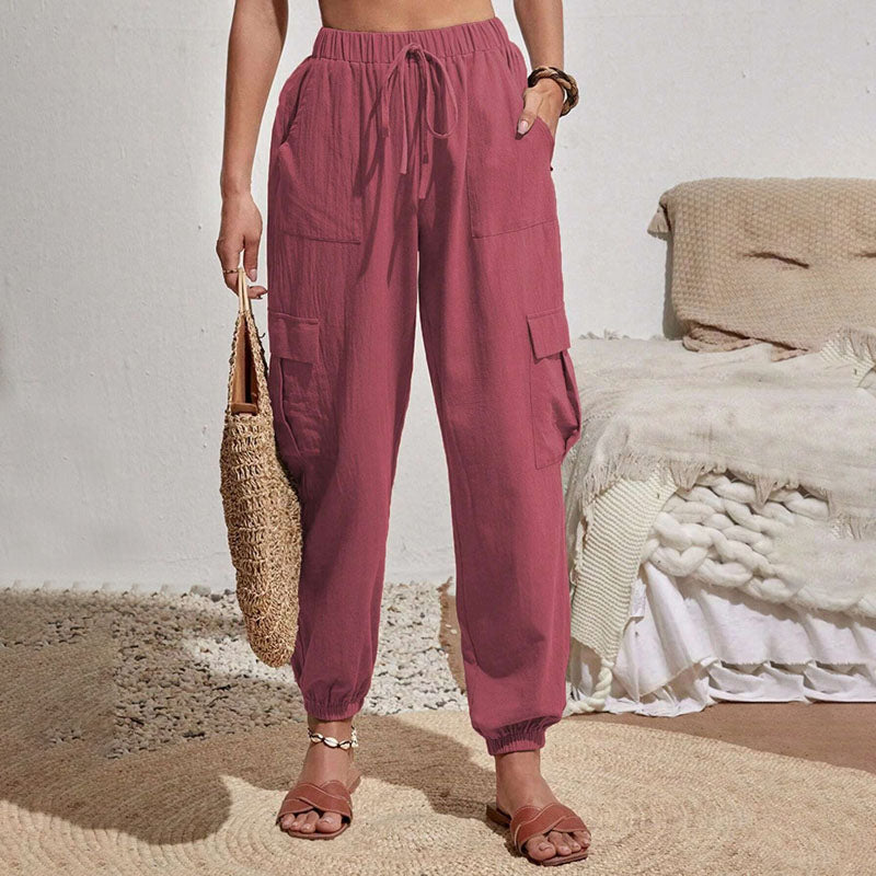Brittany | Casual Joggers med Snøre og Praktiske Lommer