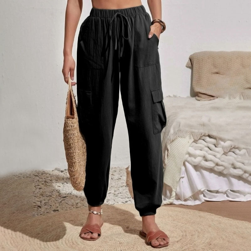 Brittany | Casual Joggers med Snøre og Praktiske Lommer