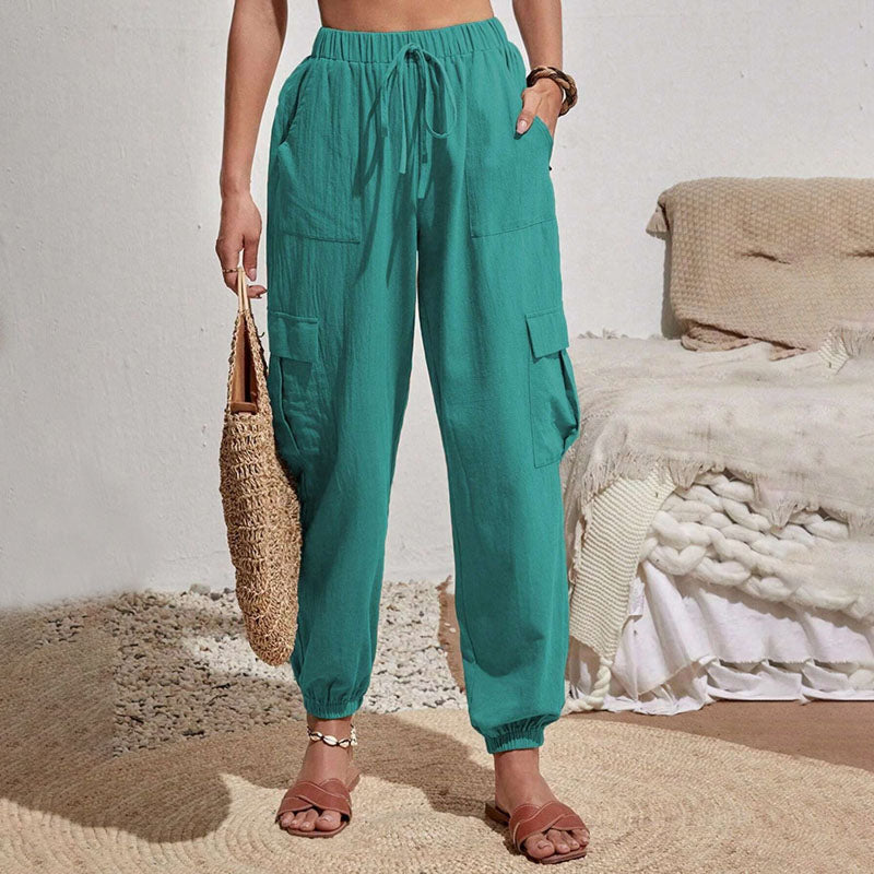 Brittany | Casual Joggers med Snøre og Praktiske Lommer