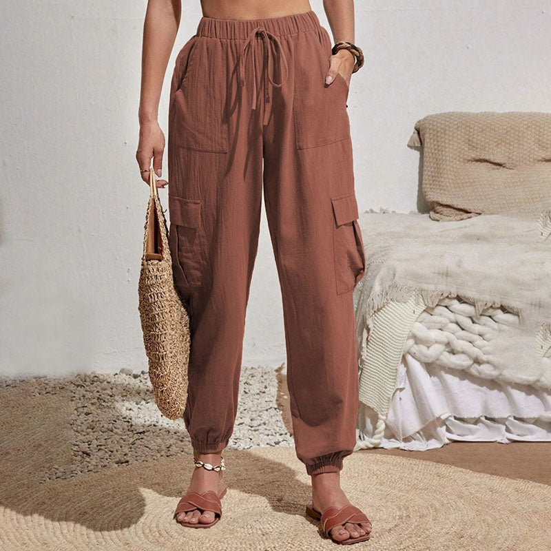 Brittany | Casual Joggers med Snøre og Praktiske Lommer