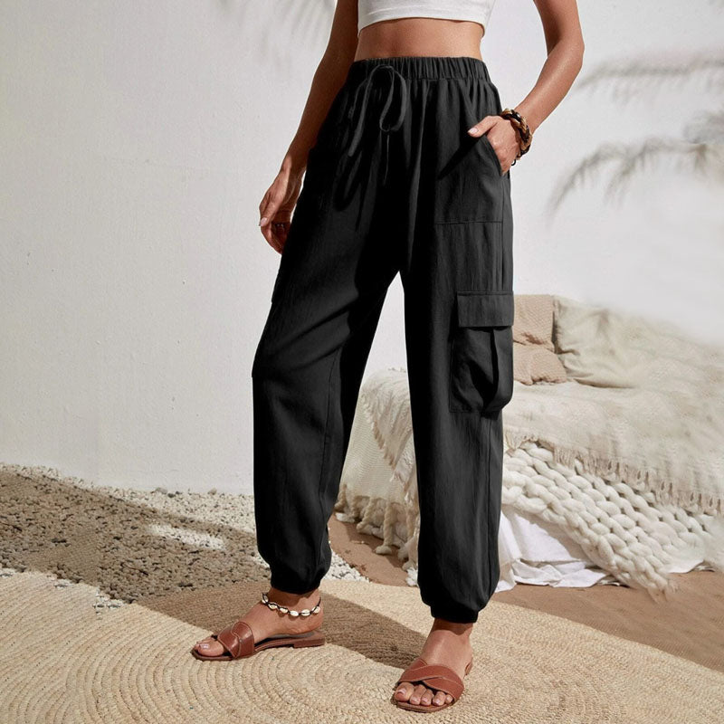 Brittany | Casual Joggers med Snøre og Praktiske Lommer