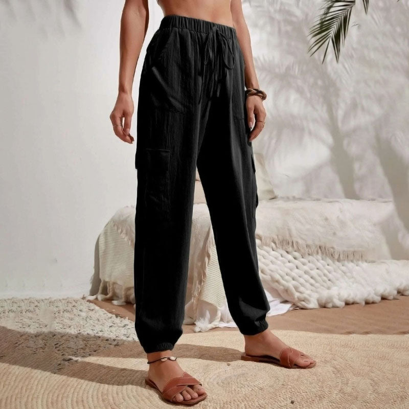 Brittany | Casual Joggers med Snøre og Praktiske Lommer