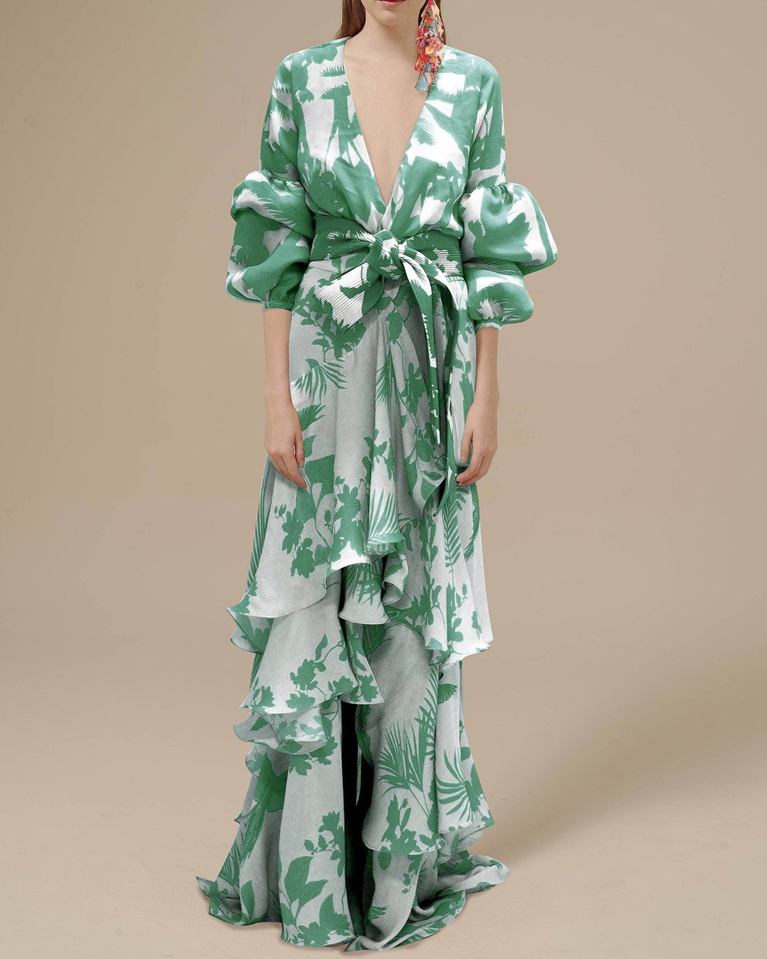 Benet - Printet chiffon feriekjole