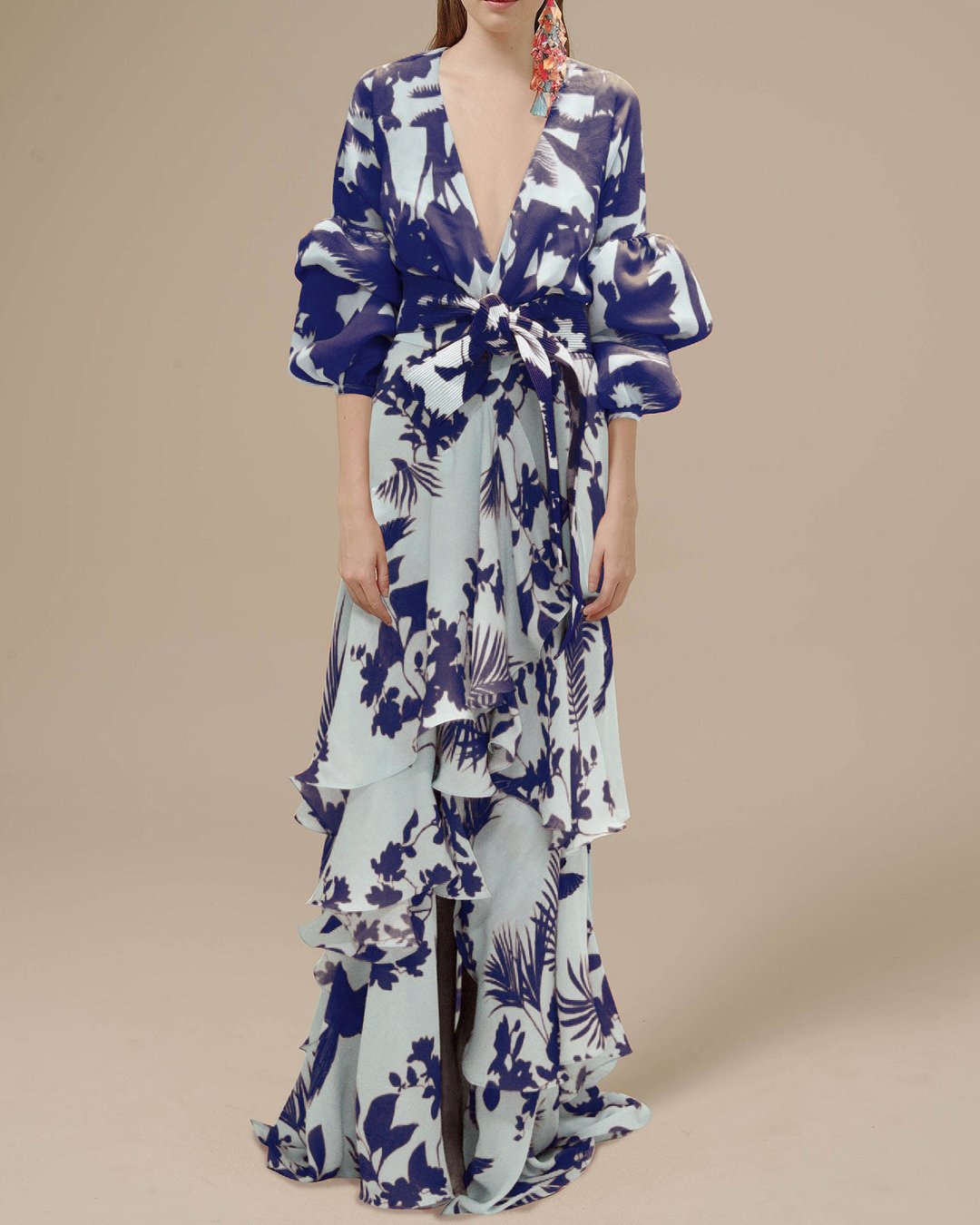 Benet - Printet chiffon feriekjole