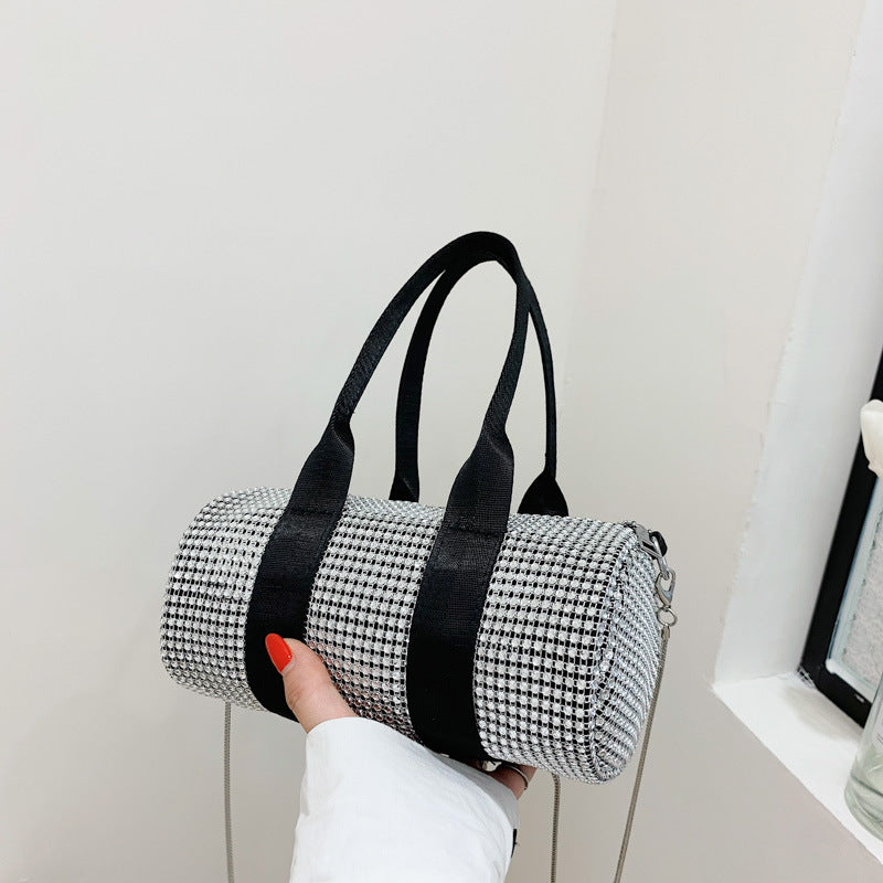 Nina - Barrel Bag Pyntet med Rhinestones