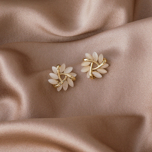 Seraphina - Elegante guldbelagte øreringe med blomstermotiv