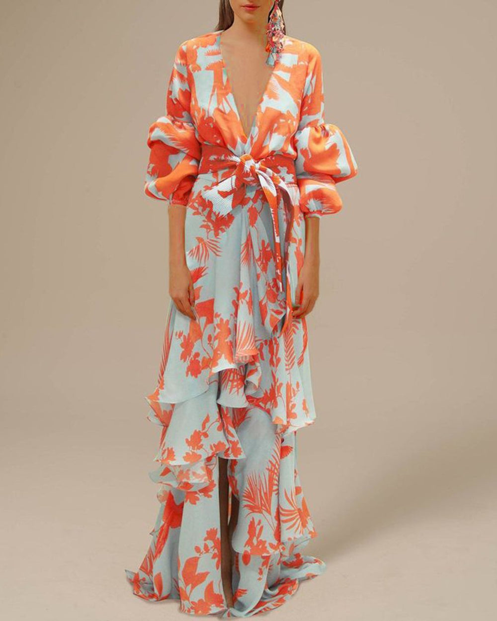 Benet - Printet chiffon feriekjole