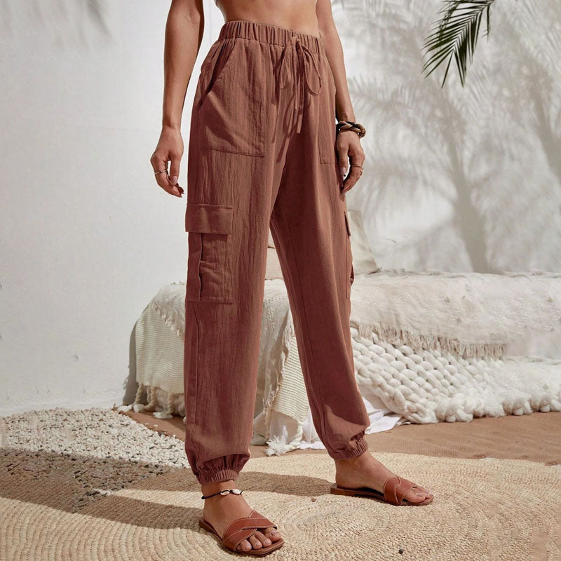 Brittany | Casual Joggers med Snøre og Praktiske Lommer