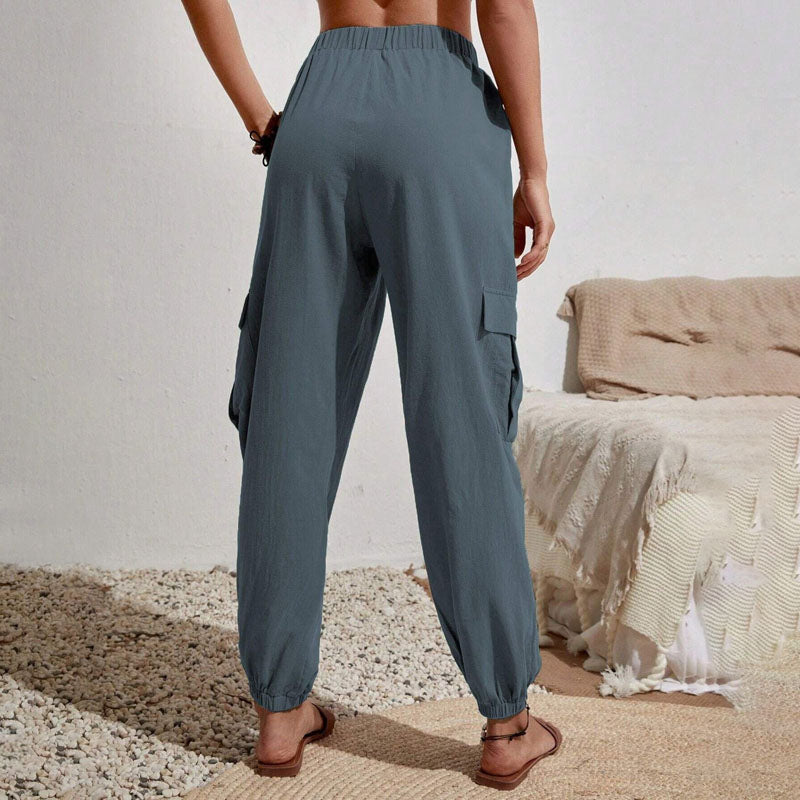 Brittany | Casual Joggers med Snøre og Praktiske Lommer