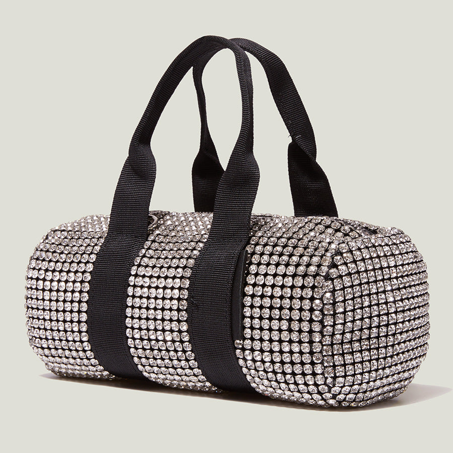 Nina - Barrel Bag Pyntet med Rhinestones