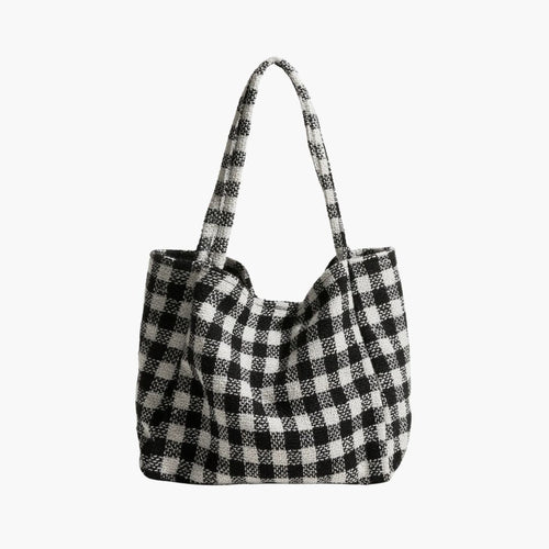 Olivia Checkered Tote Bag