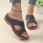 MODA hul design ensfarvet dame sandaler