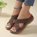 MODA hul design ensfarvet dame sandaler
