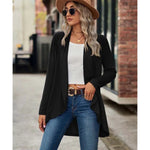 MODA Plus size løs lang cardigan med lange ærmer