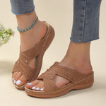 MODA hul design ensfarvet dame sandaler