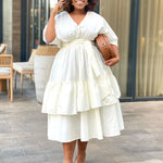 Henriette - Plus size-kjole - Plisseret