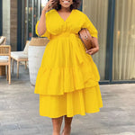 Henriette - Plus size-kjole - Plisseret