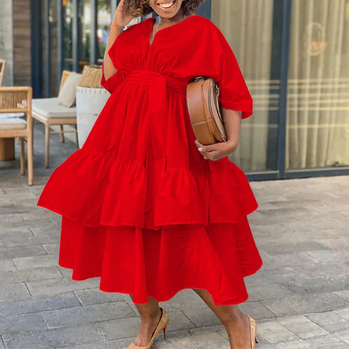 Henriette - Plus size-kjole - Plisseret