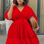 Henriette - Plus size-kjole - Plisseret