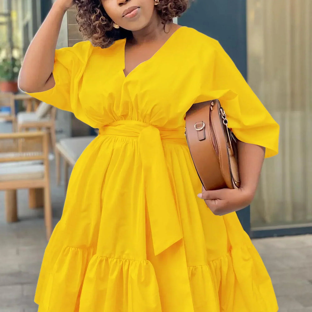 Henriette - Plus size-kjole - Plisseret