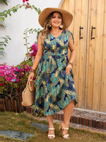 Irina - Midikjole - Blomsterprint med V-hals