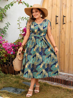 Irina - Midikjole - Blomsterprint med V-hals