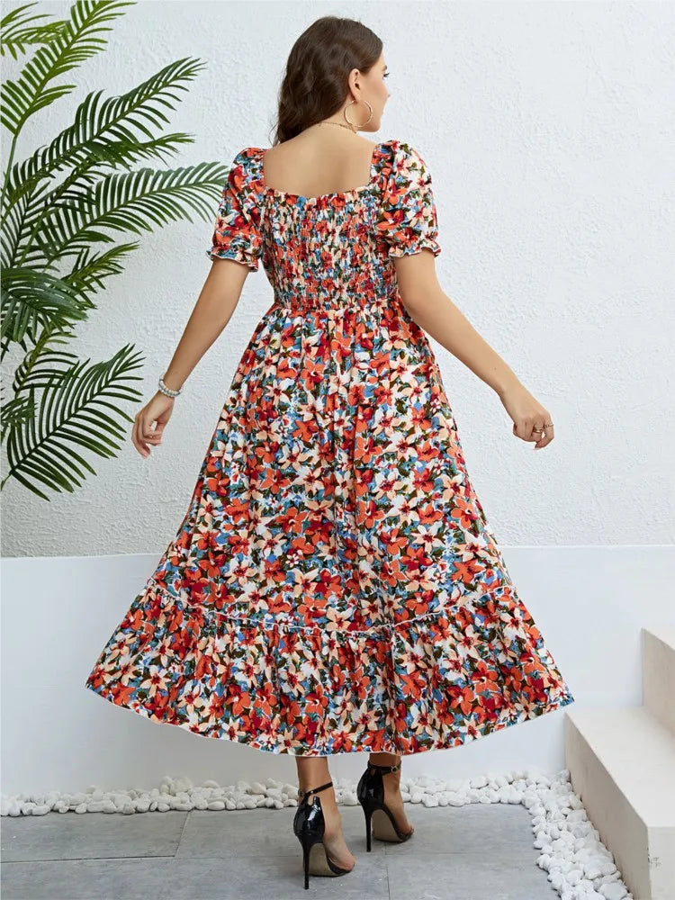 Evelina - Plus Size-kjole - Sommer Boho