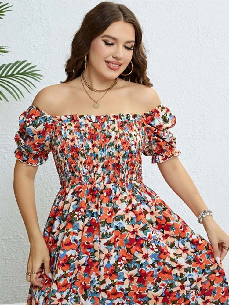 Evelina - Plus Size-kjole - Sommer Boho